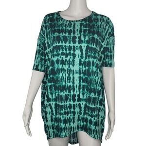 LuLaRoe Green Tie Dye‎ Irma Top